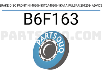 ADVICS B6F163 BRAKE DISC FRONT NI 40206-3ST0A40206-1KA1A PULSAR 201208- ADVICS