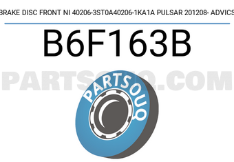 ADVICS B6F163B BRAKE DISC FRONT NI 40206-3ST0A40206-1KA1A PULSAR 201208- ADVICS