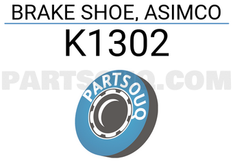 ASIMCO K1302 BRAKE SHOE, ASIMCO