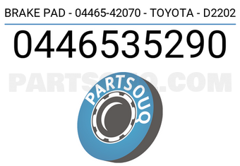 Axios 0446535290 BRAKE PAD - 04465-42070 - TOYOTA - D2202