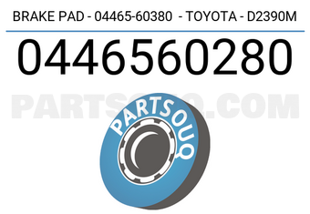 Axios 0446560280 BRAKE PAD - 04465-60380 - TOYOTA - D2390M
