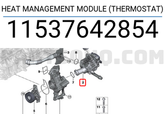 BMW 11537642854 HEAT MANAGEMENT MODULE (THERMOSTAT)