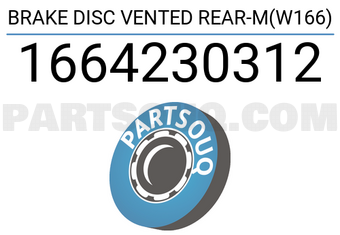 Bosch 1664230312 BRAKE DISC VENTED REAR-M(W166)