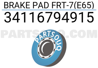 Bosch 34116794915 BRAKE PAD FRT-7(E65)