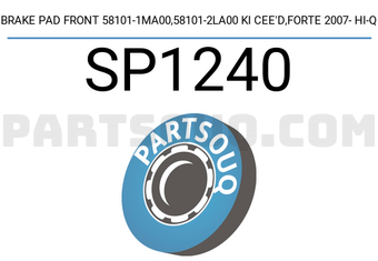 Hi-Q SP1240 BRAKE PAD FRONT 58101-1MA00,58101-2LA00 KI CEE D,FORTE 2007- HI-Q
