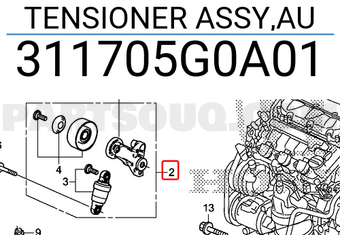 Honda 311705G0A01 TENSIONER ASSY,AU