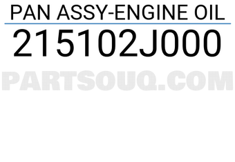 Hyundai / KIA 215102J000 PAN ASSY-ENGINE OIL