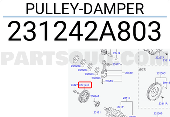 Hyundai / KIA 231242A803 PULLEY-DAMPER