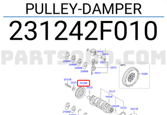 Hyundai / KIA 231242F010 PULLEY-DAMPER