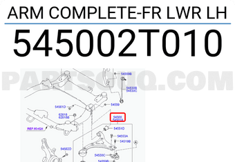Hyundai / KIA 545002T010 ARM COMPLETE-FR LWR LH