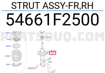 Hyundai / KIA 54661F2500 STRUT ASSY-FR,RH