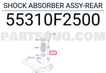 Hyundai / KIA 55310F2500 SHOCK ABSORBER ASSY-REAR
