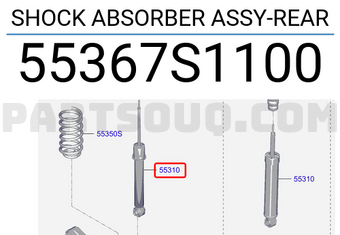 Hyundai / KIA 55367S1100 SHOCK ABSORBER ASSY-REAR