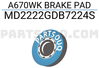 INTIMA MD2222GDB7224S A670WK BRAKE PAD