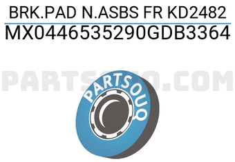 MAXPART MX0446535290GDB3364 BRK.PAD N.ASBS FR KD2482