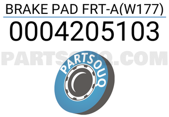 MERCEDES 0004205103 PLAQUETTES DE FREIN AVANT-A (W177)
