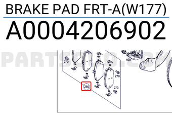MERCEDES A0004206902 PLAQUETTES DE FREIN AVANT-A (W177)
