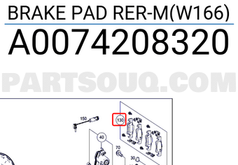 MERCEDES A0074208320 BRAKE PAD RER-M(W166)