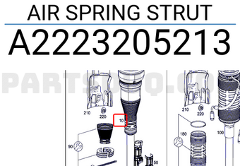 MERCEDES A2223205213 AIR SPRING STRUT