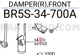 Mazda BR5S34700A DAMPER(R),FRONT