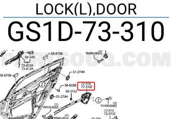 Mazda GS1D73310 LOCK(L),DOOR