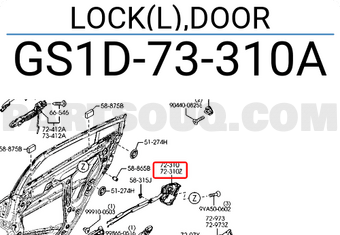 Mazda GS1D73310A LOCK(L),DOOR