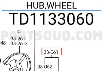 Mazda TD1133060 HUB,WHEEL
