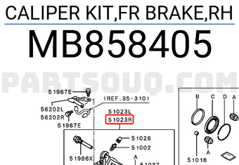 Mitsubishi MB858405 CALIPER KIT,FR BRAKE,RH