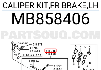 Mitsubishi MB858406 CALIPER KIT,FR BRAKE,LH