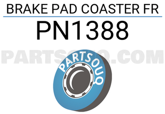 NIBK PN1388 BRAKE PAD COASTER FR