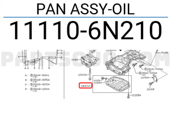 Nissan 111106N210 PAN ASSY-OIL