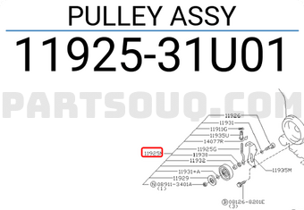Nissan 1192531U01 PULLEY ASSY