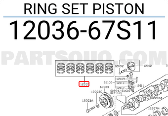 Nissan 1203667S11 RING SET PISTON