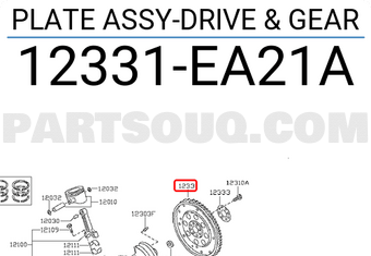 Nissan 12331EA21A PLATE ASSY-DRIVE &amp; GEAR