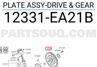 Nissan 12331EA21B PLATE ASSY-DRIVE &amp; GEAR
