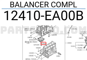 Nissan 12410EA00B BALANCER COMPL