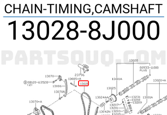 Nissan 130288J000 CHAIN-TIMING,CAMSHAFT