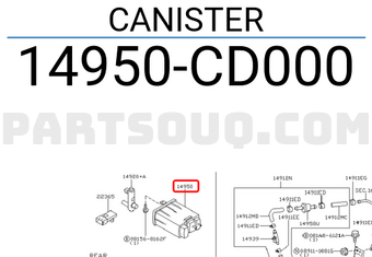 Nissan 14950CD000 CANISTER
