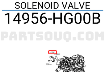 Nissan 14956HG00B SOLENOID VALVE