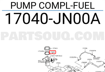 Nissan 17040JN00A PUMP COMPL-FUEL