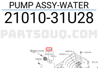 Nissan 2101031U28 PUMP ASSY-WATER