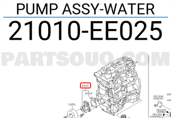 Nissan 21010EE025 PUMP ASSY-WATER