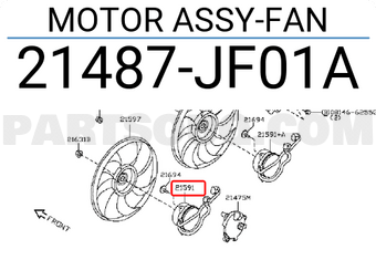 Nissan 21487JF01A MOTOR ASSY-FAN