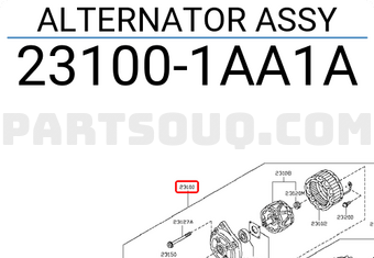Nissan 231001AA1A ALTERNATOR ASSY
