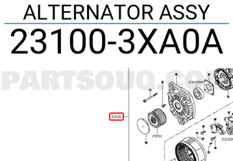 Nissan 231003XA0A ALTERNATOR ASSY