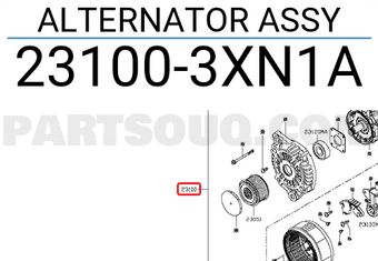 Nissan 231003XN1A ENSEMBLE ALTERNATEUR