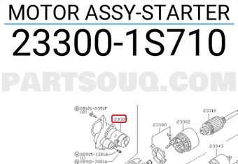 Nissan 233001S710 MOTOR ASSY-STARTER