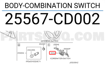 Nissan 25567CD002 BODY-COMBINATION SWITCH