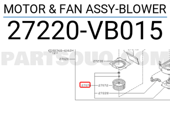 Nissan 27220VB015 MOTOR & FAN ASSY-BLOWER