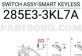Nissan 285E33KL7A SWITCH ASSY-SMART KEYLESS